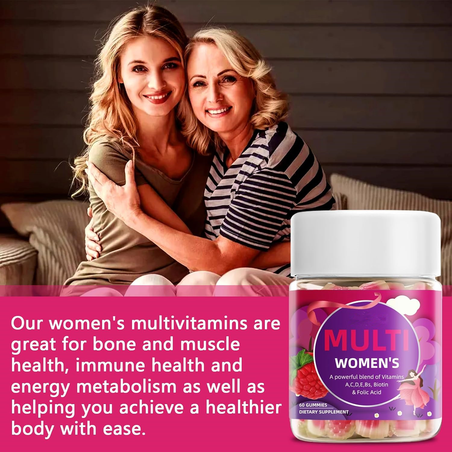 Biocaro Ladies's Multivitamin Gummies with Biotin and Zinc for Immune Help and Wholesome Hair, Pores and skin, and Nails