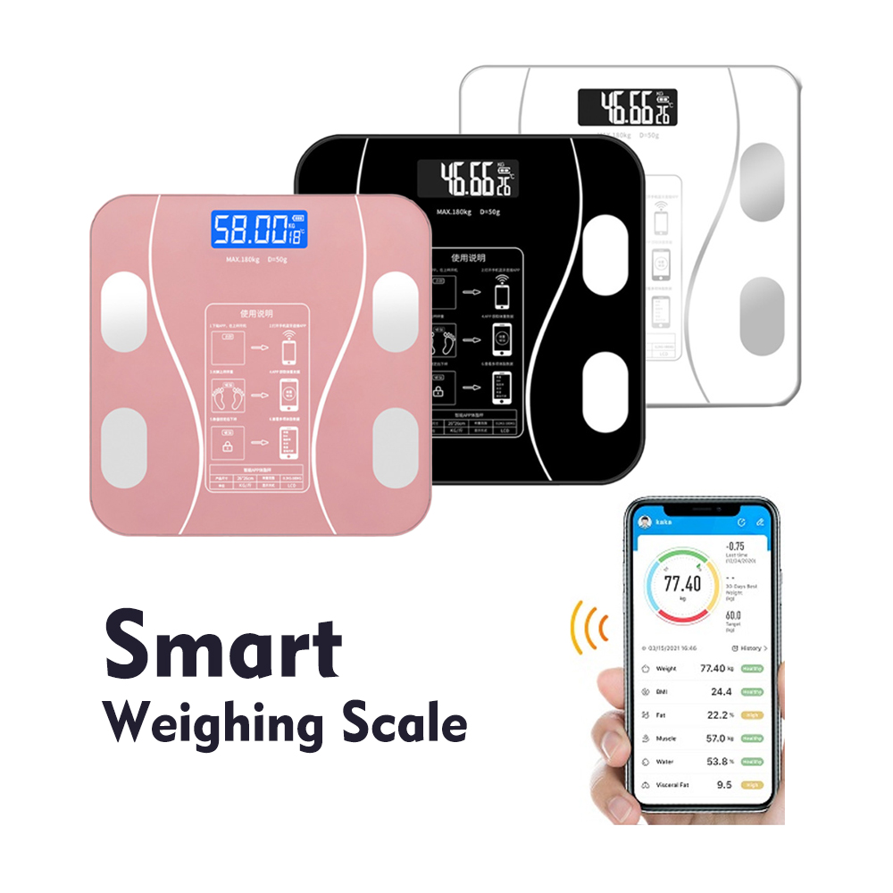 Digital Sensible Weighing Scale for Physique Fats Evaluation with iOS and Android App – Customizable for Adults