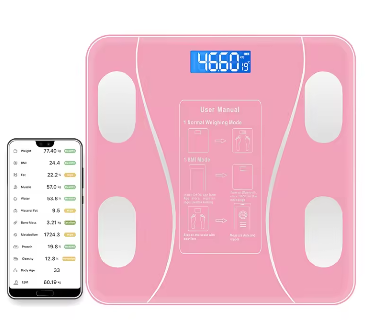 High-Promoting 180KG Sensible Physique Composition Scale – Excessive Accuracy Bluetooth Digital Rest room Scale